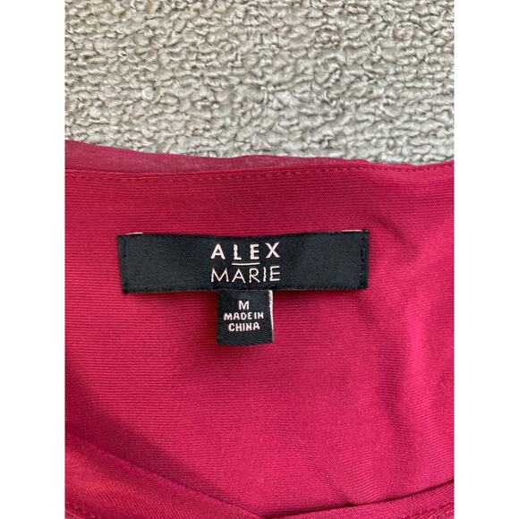 Alex Marie Dress Formal Mini Burgundy Red Size Medium - Picture 3 of 7
